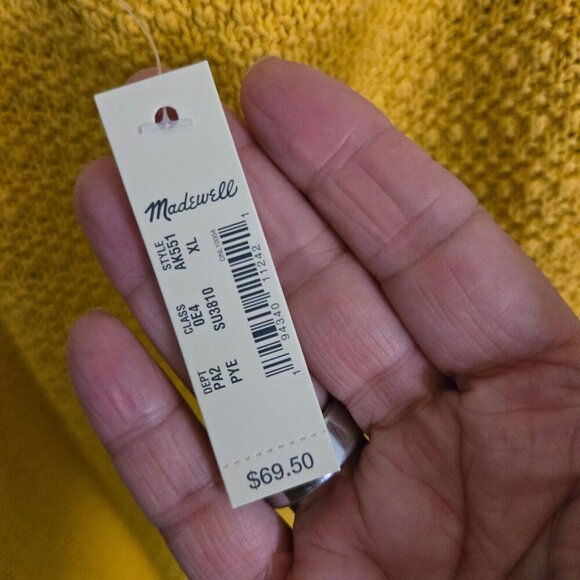 Madewell NWT Colorblock Crocheted Ruffled Strap Sweater Tank Size XL - Picture 6 of 10